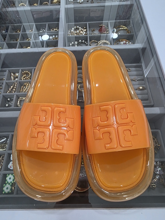 Tory Burch Shoes - Tory Burch Bubble Jelly Slides - Orange - Size 9